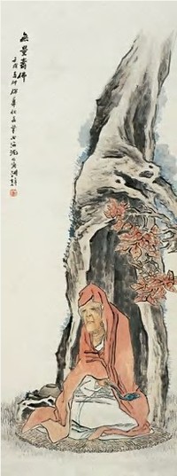 沈心海 壬戌（1922）年作 无量寿佛 立轴