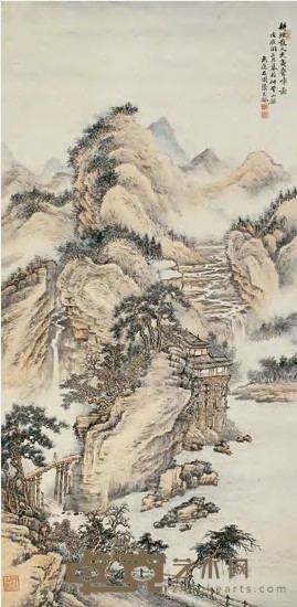 张石园 戊辰（1928）年作 武夷叠嶂 立轴 108×53cm