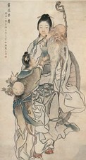 沈心海 癸丑（1913年）作 簪花晋爵 中堂