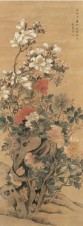 翟继昌 己卯（1819年）作 花卉 立轴