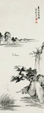 黄晓汀 春溪逸兴图 立轴