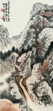 陈莲涛 乙丑（1985年）作 山水 镜心