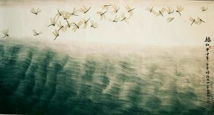 陶旭 2004年作 秋江图 镜心