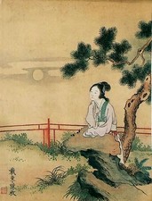 陈枚 仕女 立轴
