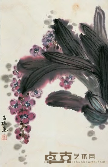 王玉珏 花卉 立轴 68×44cm