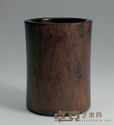 明 黄花梨笔筒 高12cm