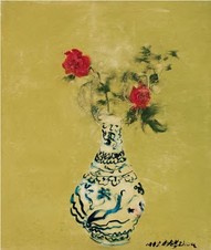周春芽 1998年作 瓶花