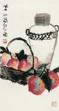 谢之光 祝寿图 镜心