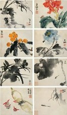 张大壮 花卉图册 册页（八开）