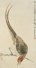 张大壮 1954年作 奇鸟图轴 立轴