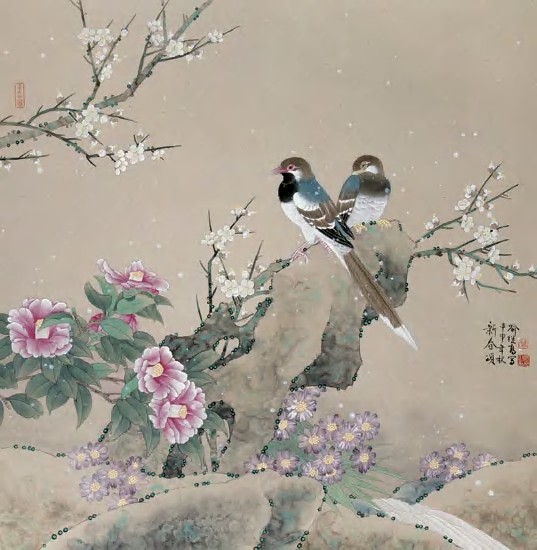 喻继高 2004年作 新春颂 镜心82×80cm