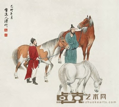 溥佐 1939年作 相马图 镜心 38×34cm