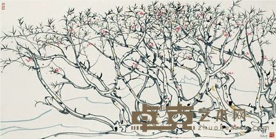 吴冠中 高山春 镜心 68.5×137cm