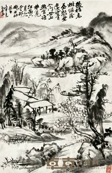 赵云壑 江南六月 立轴 41×27cm