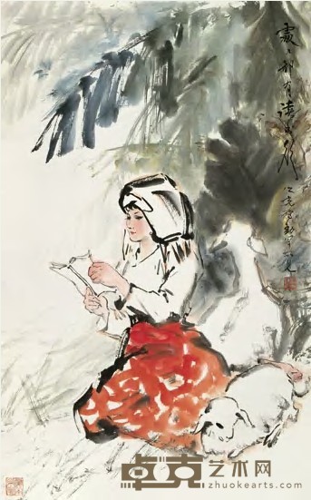 杨之光 处处都有读书声 立轴 83×51cm