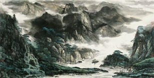 郜宗远 2004年作 峡江图 镜心