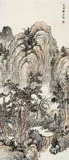 邵逸轩 丁卯（1927年）作 山水 立轴