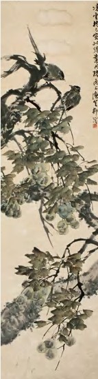 柳滨 辛巳（1941年）作 花鸟 立轴
