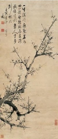 童钰 壬寅（1782年）作 梅花 镜心