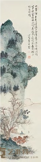 溥儒 山水 立轴 130×33cm