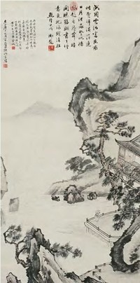 金城 癸亥年（1923年）作 临古山水 立轴