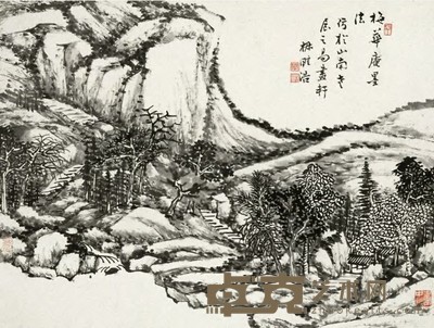 王学浩 山水 镜心 32×45cm