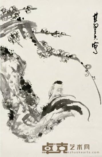 张其翼 花鸟 立轴 67×43cm