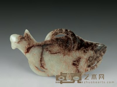 明 青玉雕鱼形珮 9.8cm