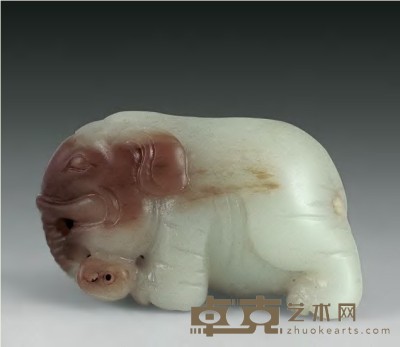 清 青玉象 5.5cm