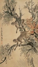 倪田 封侯图 立轴
