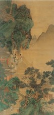 仇英(款) 山水人物 立轴