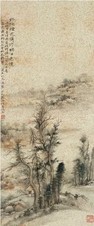 曾熙 山水 立轴