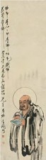 高峻 无量寿佛 立轴