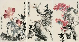 郭味蕖 花卉 册页（三开）