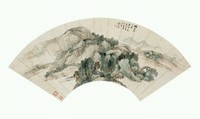 杨伯润 1877年作 拟元人小景 扇面