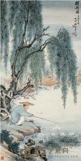 徐曦 1949年作 得利图 立轴 104.5×52.8cm