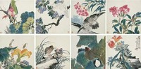 任伯年 1874年作 花鸟 八开