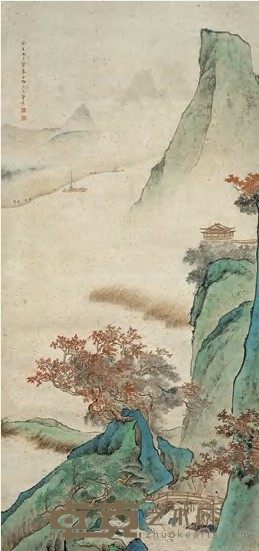 陈东阳 2003年作 摹陈少梅笔意 立轴 106.5×50.5cm