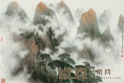 孙日晓 云诱黄山景更奇 镜心 61.5×93cm