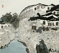 张修竹 文君故里 镜心