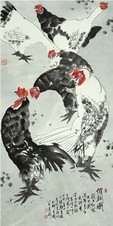 米景扬 2004年作 催朝图 镜心
