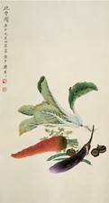 吴美美 1990年作 蔬香图 立轴