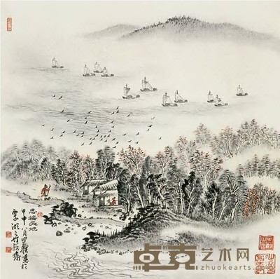 沈明权 2004年作 思接天地 镜心 48×48cm