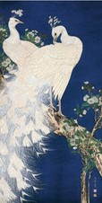 邢一峰 梨花孔雀图 立轴