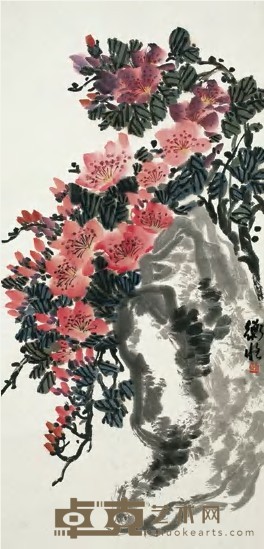 陈师曾 山花烂熳图 立轴 83.5×40cm
