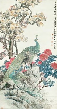 王梦白 1925年作 玉堂富贵图 立轴