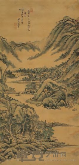 王原祁 1702年作 春山幽寂 立轴 124×59.5cm