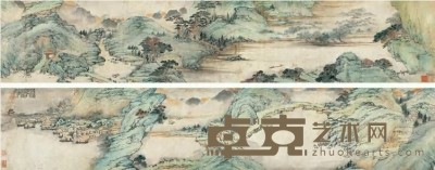 胡玉昆 江山缥缈图 手卷 33×347cm