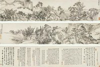 王翚 1701年作 太白观泉图 手卷