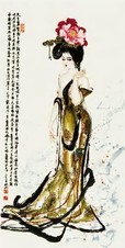 薛林兴 仕女 立轴